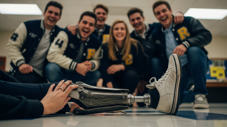 Bullies Pushed Me Down And Broke My Metal Leg. They Laughed Until My Father Arrived—And The Principal Saluted Him.