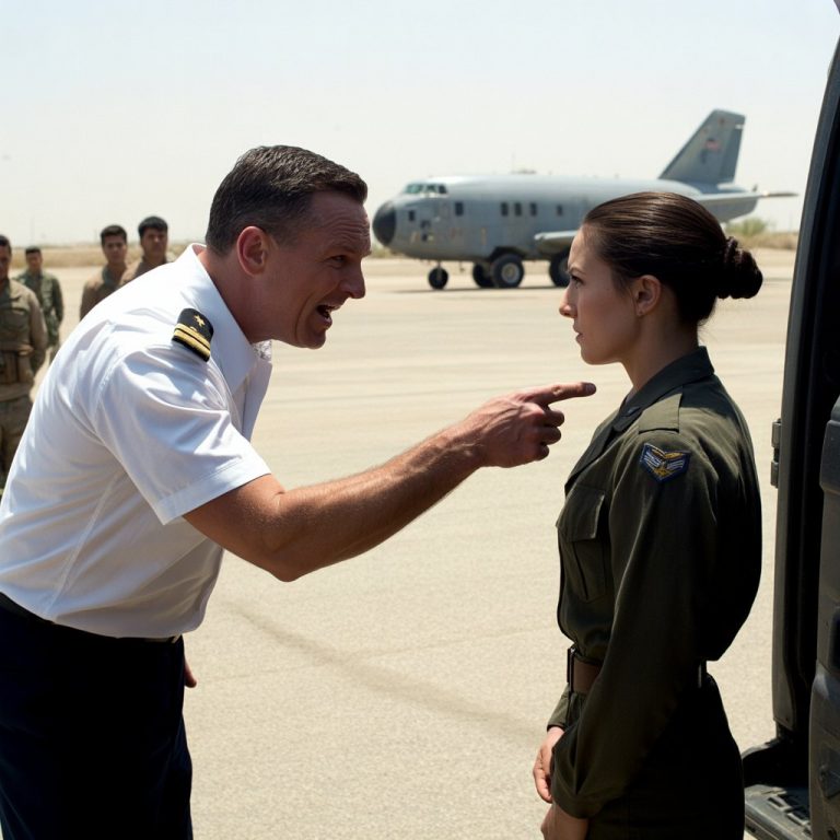 “Sweetheart, Who Did You Borrow That Uniform From?” An Arrogant Admiral Mocked Her Rank. Seconds Later, She Pulled Out a Badge That Made Him Salute in Terror.