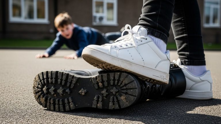The Principal Was About to Suspend the Boy for His “Trashy” Shoes—Until He Looked Inside the Boot and Saw a Name That Made Him Weep.