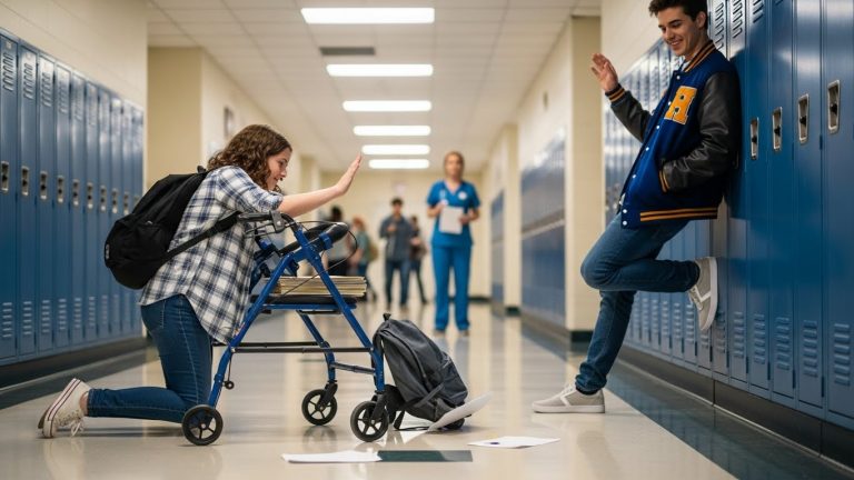 He Tripped a Disabled Girl for a Laugh, Unaware That Her Mother Was the Only One Keeping His Dying Grandmother Alive