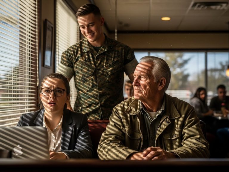 A Young Marine Mocked An Old Man’s Medals In A Diner – Then A General Walked In And Dropped A Salute That Silenced The Entire Room.