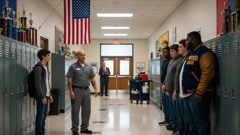 THE JANITOR’S SECRET: My Principal Caught the Bullies—But It Was the Unseen Man Who Saved My Life That Day. You Won’t Believe What Happened Next When I Saw the Tattoo on His Arm.