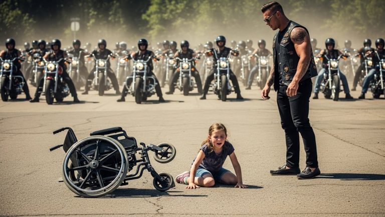 I Watched An Entitled Bully Kick My Disabled Sister Out Of Her Wheelchair At A Gas Station Because She Was “Too Slow”—He Was Laughing Until 40 Bikers Rolled In And Turned His Arrogance Into Pure Terror