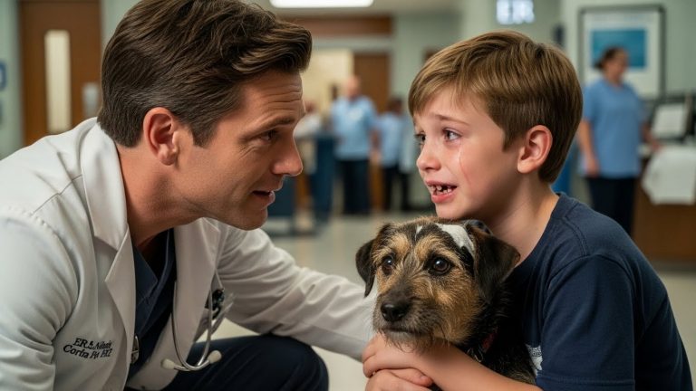 “My Stepdad Said He’d Kill Him,” The 9-Year-Old Whispered Through Broken Teeth. “So I Let Him Hit Me Instead.” — The Night An ER Doctor Broke Protocol To Save A Boy And His Dog.