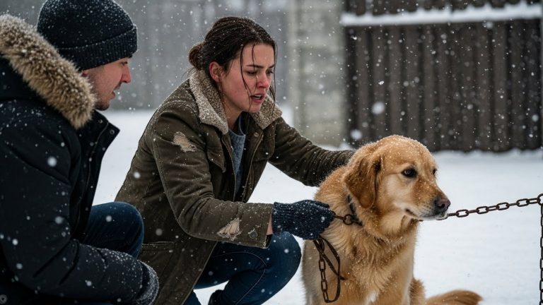 THEY LEFT HIM CHAINED TO A RUSTY POLE IN A BLIZZARD! YOU WON’T BELIEVE WHAT HAPPENED NEXT! HIS RESCUE WILL MELT YOUR HEART!