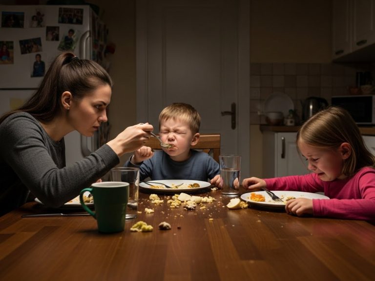 I walked into the kitchen to find my wife standing over my screaming daughter and my blue-faced baby boy, a jar of peanut butter shattered on the floor. She claimed it was a terrible accident, but when I looked into my eight-year-old’s terrified eyes, I realized the woman I married wasn’t a savior—she was a monster who had been slowly torturing my children while I was too busy making millions to notice. This is how I almost lost everything, and the split-second decision that saved my family from a predator wearing a wedding ring.