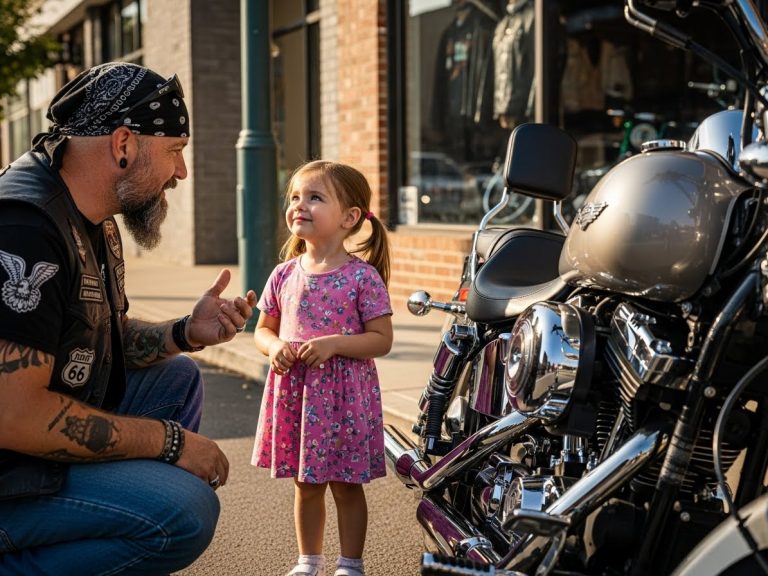 The Neighborhood Thought She Was The Perfect Mother Until A 7-Year-Old Girl Pointed At A ‘Missing’ Poster And Whispered Six Chilling Words To A Biker—What He Found Behind The ‘Perfect’ White Picket Fence Unleashed A 12-Man Biker Gang And Exposed A Nightmare Hidden In Plain Sight.