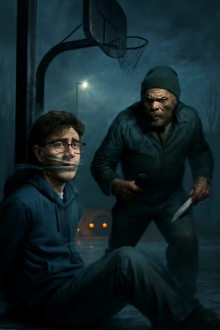 I Was Left Bound and Gagged on the Freezing Asphalt While the Football Team Laughed — I Thought My Life Was Over Until the “Creepy” Janitor Everyone Ignored Stepped Out of the Shadows and Did Something That Changed Everything Forever