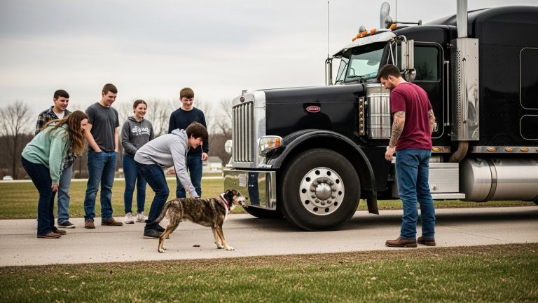The neighborhood called him a “stray,” and the boys called him “target practice.” But when that 18-wheeler screeched to a halt and a man with nothing left to lose stepped out, everyone realized the dog wasn’t the only thing being hunted in this town.