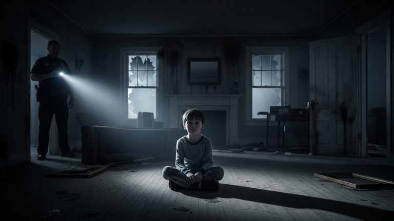 I have never told anyone about the case that made me quit the force in 1998, until today. They said it was a robbery gone wrong, but robberies don’t leave a four-year-old boy sitting in the center of a room painted in his parents’ blood, silent as the grave. What I found in that farmhouse in rural Ohio wasn’t just a crime scene; it was a message that has haunted my nightmares for twenty-five years. This is the story of the boy in the dark, and why I can never turn off the lights again.