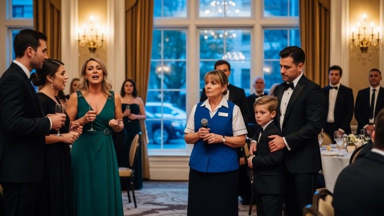 I Was Just the “Invisible” Maid at a Billionaire’s Wedding Anniversary, But When I Heard a Whimper Coming From Behind a Priceless 17th-Century Painting in the Service Hallway, I Risked My Job, My Safety, and My Sanity to Expose a Secret That Shattered Their Perfect Gold-Rimmed World Forever—And You Won’t Believe Who Put Him There.