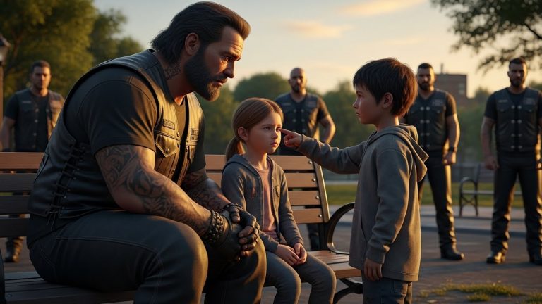 He Was The President Of The Hell’s Angels, A Man Feared By Everyone, But He Was Helpless Against His Daughter’s 6-Year Darkness. Doctors Said It Was Impossible To Fix. Then, A Homeless 10-Year-Old Boy In A Park Walked Up, Touched Her Eye, And Did In 30 Seconds What $40,000 Of Medical Bills Couldn’t. The Biker’s Reaction? It Will Leave You In Tears.