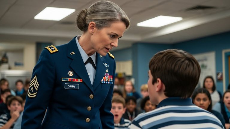 The Bullies Laughed When He Cried Over A Torn Photo. They Didn’t Know His Mother Was A 4-Star General Standing Behind Them.