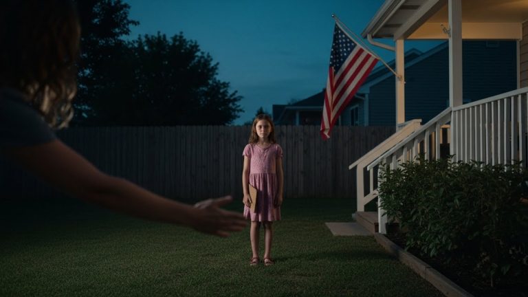 I Moved Next Door to the “Perfect” Family, But The Little Girl’s Smile Terrified Me. Yesterday I Saw What She Was Hiding Behind Her Back, And Now The Police Are On Their Way.