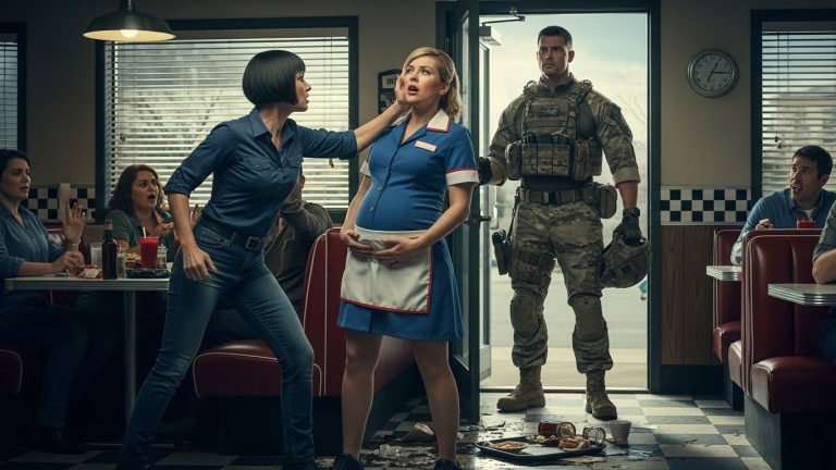 She Slapped My 8-Month Pregnant Face Because Her Order Was “Too Slow”—But She Instantly Regretted Everything When My Special Ops Husband Walked In And Blocked The Exit