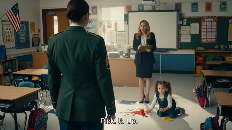 I Came Home From Deployment To Surprise My Daughter, But I Found Her On Her Knees Scrubbing The Floor While The “Rich Mom” Watched. What I Did Next Got The Cops Called.