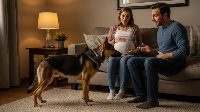 My Dog Would Lie on My Pregnant Belly and Growl Every Time My Husband Came Near. I Thought It Was Jealousy… Until I Unlocked His Phone and Found the Terrifying Truth.