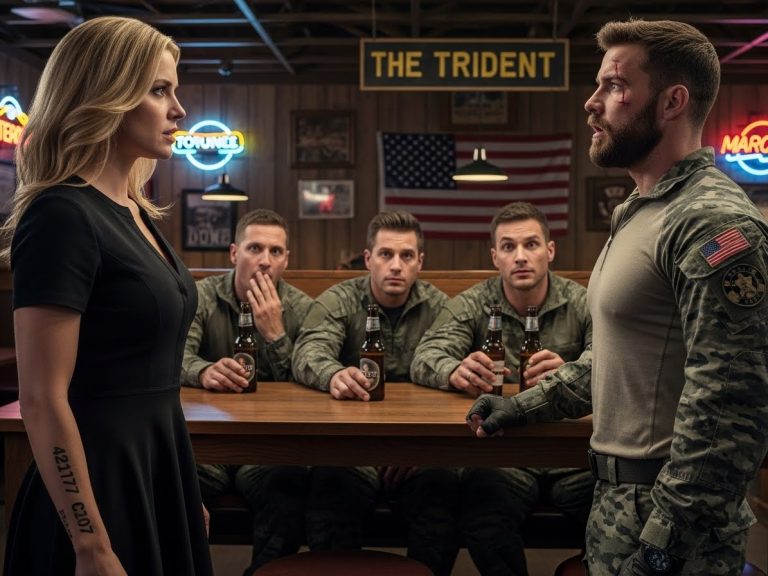 They Mocked Her “Fake” Military Tattoo in a SEAL Bar. Then She Read The Coordinates, and The Room Went Dead Silent.