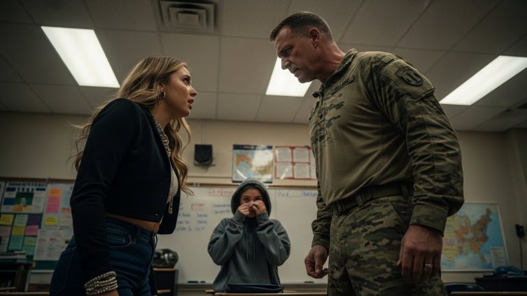 She Thought Her Daddy’s Money Made Her Untouchable, But When A General Walked In, The Entire School Learned A Lesson In Respect.