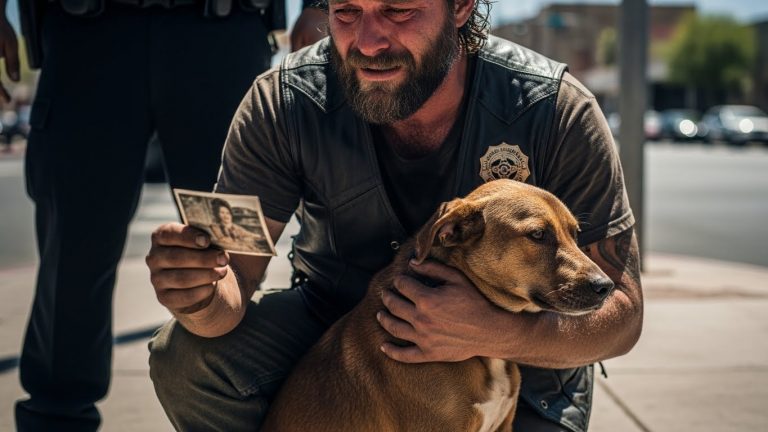 I Punched a Stranger for Kicking a Starving Dog, But When the Trembling Animal Licked My Hand, I Froze. I Pulled a Dirty Photo from His Collar and Realized Who He Really Was—and Why I Had to Save Him or Die Trying.