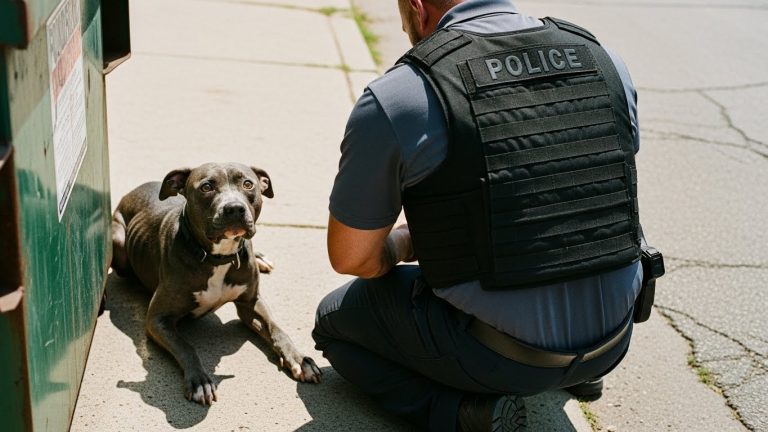 I thought my heart died the day I lost my K9 partner in that warehouse fire. But when I saw four boys treating a helpless stray like a soccer ball for “likes,” a part of me I thought was gone forever woke up—and they had no idea who they were messing with.