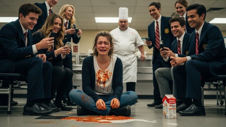 The Billionaire’s Son Humiliated a Poor Girl, So The School Chef Served His Father An Empty Plate and A Cold Truth.