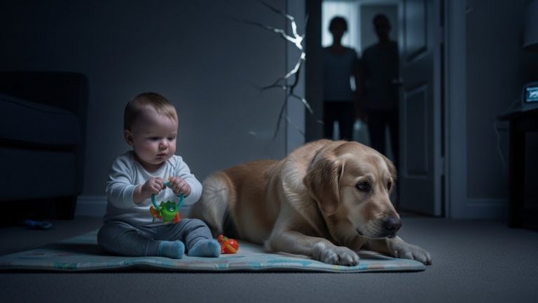 My husband swore our dog was a monster. To prove him wrong, I locked my baby in a room with the “beast” and turned on the camera. What I saw on the screen changed our family forever…