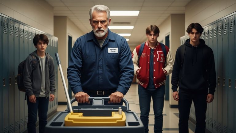 Two Bullies Blocked a Terrified Kid From the Bathroom Because He Couldn’t Pay Their “Toll.” They Didn’t Expect What I Did With My Cleaning Cart.