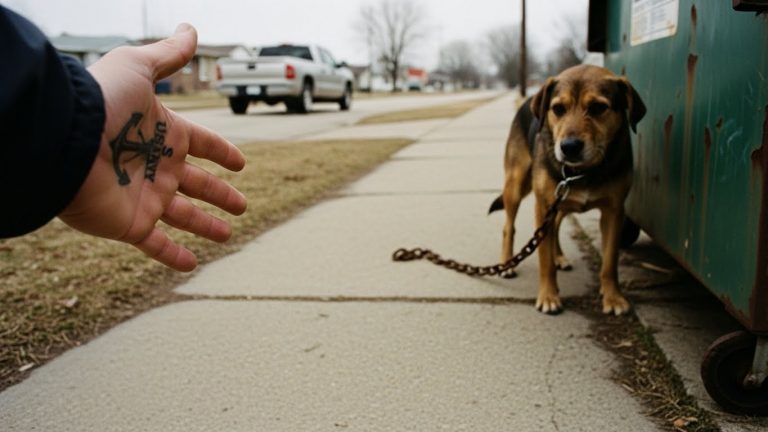 Cruel Bullies Tie A Stray Dog And Leave — A US Navy Veteran Notices. They thought the vacant lot was a graveyard for things no one wanted anymore.
