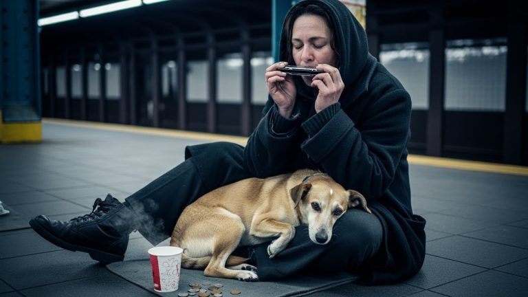 Everyone stepped over me like garbage until the night my starving stray dog let out a sound that stopped the entire 42nd Street station dead in its tracks. They thought we were crazy, but when they pulled out their phones, they captured a miracle born from tragedy that would force the whole world to cry with us.