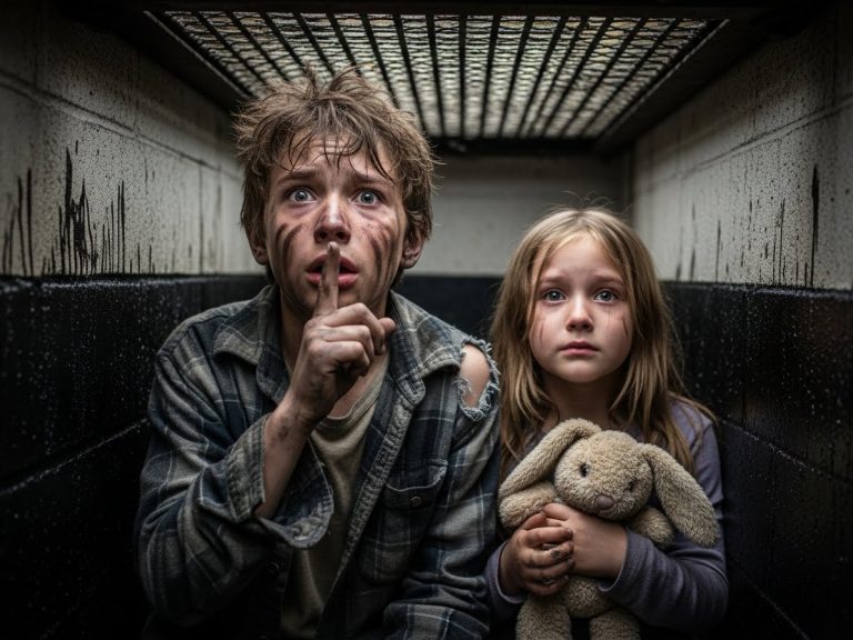 I Hid My Little Sister In An Oil Pit At An Abandoned Gas Station To Escape Our Stepfather. But When He Started Prying Open The Grate Above Us, I Realized We Weren’t Just Trapped—We Were Being Hunted.