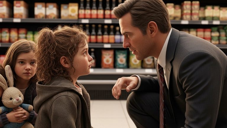 He Caught Two Filthy Sisters Stealing Bread From His High-End Market And Was About To Call The Police, But When The Older Girl Whispered Six Heartbreaking Words, The Ruthless Billionaire Froze, Dropped His Phone, And Did Something That Made The Entire City Cry.