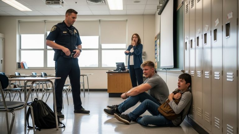 I Thought I Was Saving a Kid’s Life, But the School Board Called It Assault. The 10-Second Video That Cost Me Everything: What Really Happened When I Put My Knee on a 16-Year-Old Bully’s Spine in the Dark of a US History Class.