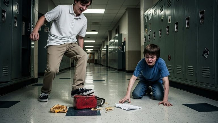 Rich Bully Stomps On A Poor Boy’s “Trash” Lunchbox, Then Freezes When He Sees What The Father Pulls From The Wreckage.