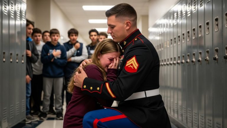 My Daughter’s Bullies Yanked Her Backpack And Mocked Her For Having No Dad. They Didn’t Realize A 6’4” Marine Sergeant Was Standing Directly Behind Them, Watching Every Move.