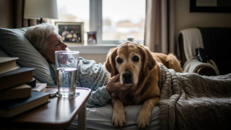 I watched my mother wither away in silence for six months, a ghost in her own body after the stroke. The doctors said she was “locked in,” gone but still breathing. But when our 14-year-old dog, Buster, crawled to her bedside for his final breath, something impossible happened.