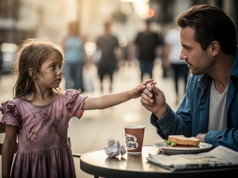I was just a biker looking for a quiet meal, but when a trembling little girl in a pink party dress begged for my leftovers, my entire world shattered. I followed her into the shadows and found a truth so horrifying it brought the police to my door, threatened my freedom, and forced me to break every law I knew.