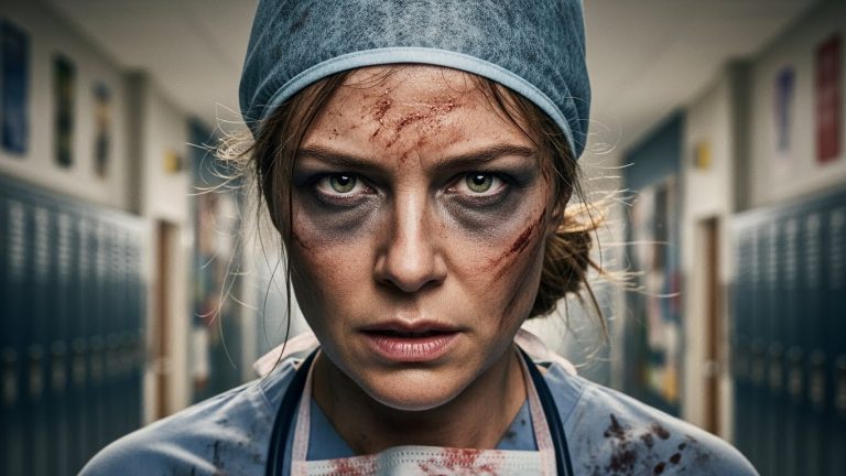 The School Bully Forced Her Son to Write “I AM A FAILURE” on the Blackboard, But When His Mother Walked In Wearing Blood-Stained Scrubs, The Entire Room Went Silent