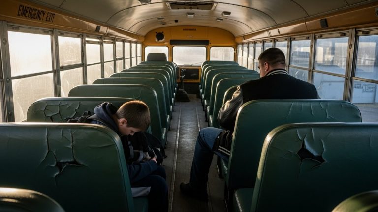 The Driver Turned Up His Radio While A Bully Tormented His Son For Months. But When The Doors Opened The Next Morning, It Wasn’t A Student Who Stepped On Board—It Was A Father With A Lesson To Teach.