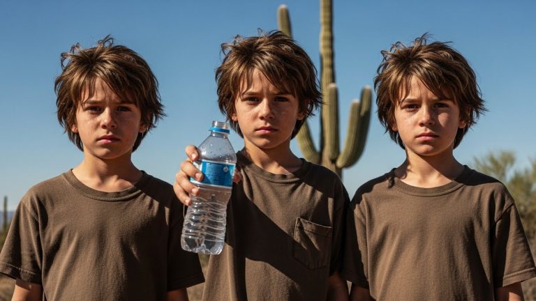 I Was A Ruthless Millionaire Who Bulldozed Their Home, So They Left Me Tied To A Cactus In The Arizona Desert To Die—But When Three Identical Homeless Orphans Walked Out Of The Heat Waves With A Single Bottle Of Water, Their Act Of Mercy Didn’t Just Save My Life, It Shattered My Soul And Forced Me To Face The Monster I Had Become.