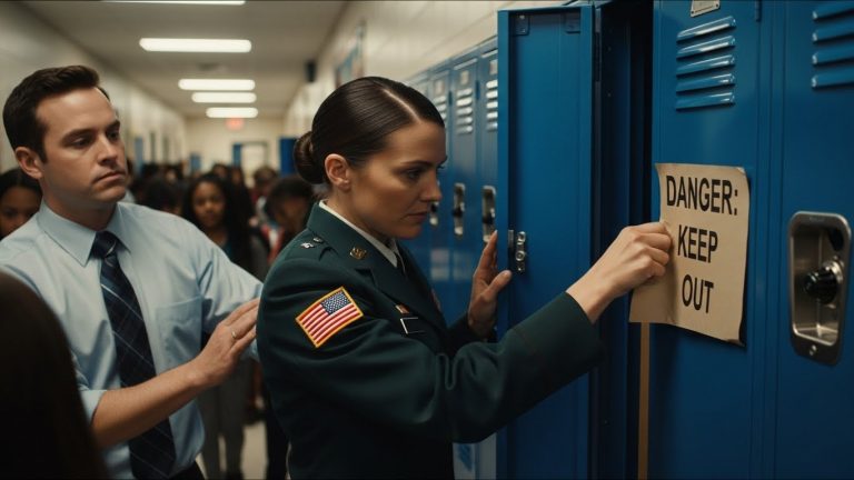 I Saw The Sign They Taped To My Daughter’s Locker. The School Did Nothing. Then, This Army Sergeant Major Went Full Battle Mode On A Suburban PTA Meeting—And The Bullies’ Parents Never Saw It Coming.