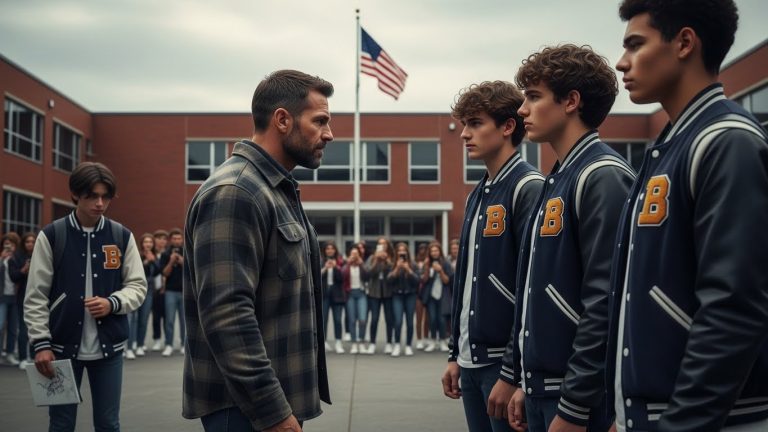 They Thought It Was Just A Prank When They Tossed My Son’s Sneakers On The Roof, Laughing While He Cried In His Socks. They Didn’t Know His Green Beret Father Was Watching From The Shadow Of The Flagpole, And What Happened Next Changed The Entire School Forever.