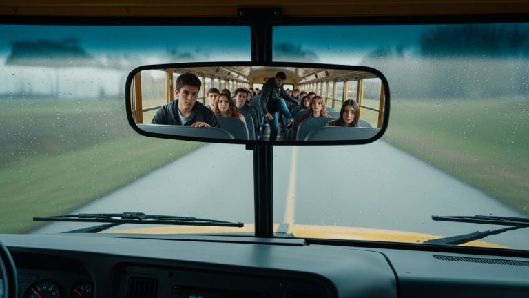 I Slammed the Brakes at 45 MPH on a School Bus Full of Screaming Teenagers Because I Saw Something in the Rearview Mirror That Made My Blood Run Cold – And I’d Do It Again in a Heartbeat.