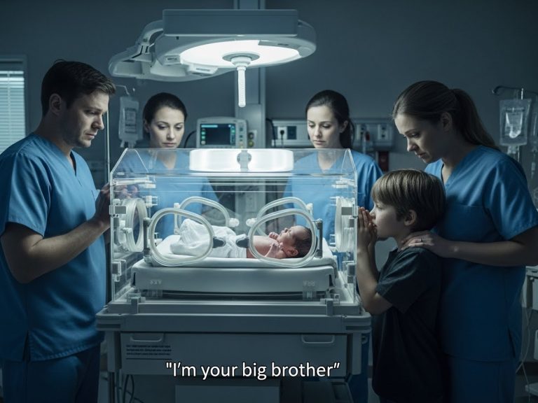 My Baby Was Declared Stillborn. The Doctors Said, “No Heartbeat.” As My 7-Year-Old Son Held His Lifeless Brother to Say Goodbye, He Whispered Five Words… and the Impossible Happened. The Cry That Ripped Through That Silent Delivery Room Defied Medicine, Shattered My Grief, and Uncovered a Secret That Proved This Was More Than a Miracle – It Was a Reckoning.