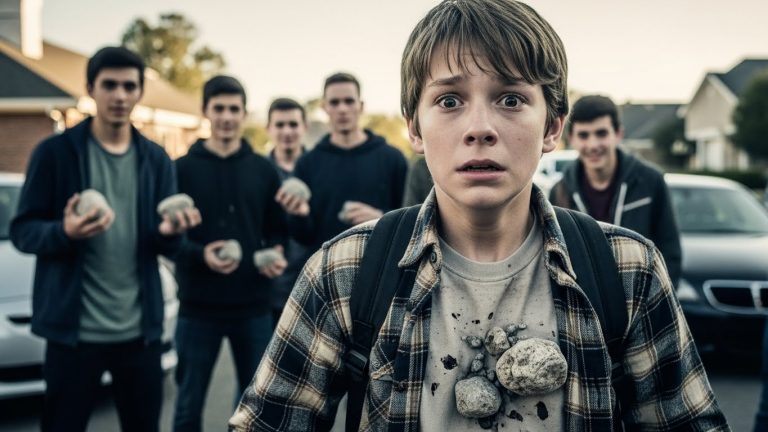 I Sat In My Range Rover And Watched My Son Throw Rocks At A Poor Boy Because I Was Too Ashamed To Intervene. But When I Saw The Vintage Shirt The Victim Was Wearing, I Realized The Horrifying Truth: My Son Was Hurting His Own Brother.