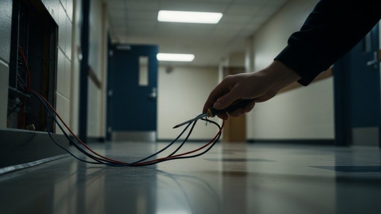 They Covered Her Mouth in a Locked Science Lab, Certain No One Could Hear — Until the School’s PA System Suddenly Played the Sound