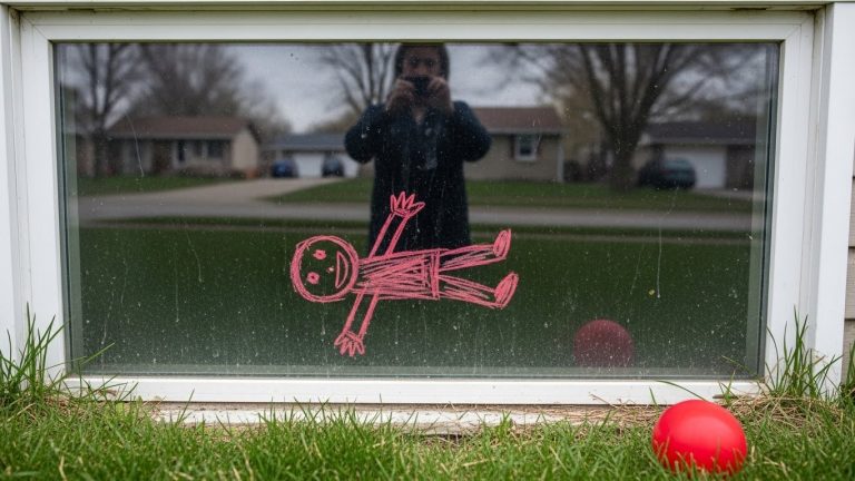 I thought my 4-year-old had an imaginary friend. When he drew a picture of “Mr. Smiles” holding a knife, I laughed. But when I saw the red stains on our neighbor’s carpet, I realized the “monster” wasn’t imaginary—he was living next door. And he knew we were watching.