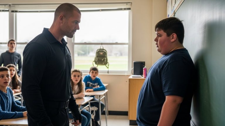 MY SON’S BACKPACK CONTAINED MY DEPLOYMENT FLAG. WHEN A BULLY THREW IT OUT THE THIRD-STORY WINDOW, HE DIDN’T KNOW WHO HIS FATHER WAS. THE SCHOOL MEETING? IT BECAME AN INTERROGATION.