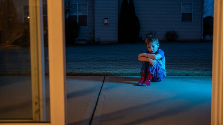 I FOUND A SIX-YEAR-OLD SITTING ON HIS BACK PORCH AT 2 AM. THE DOOR WASN’T LOCKED. HE WAS JUST TOO TERRIFIED TO TOUCH THE KNOB.
