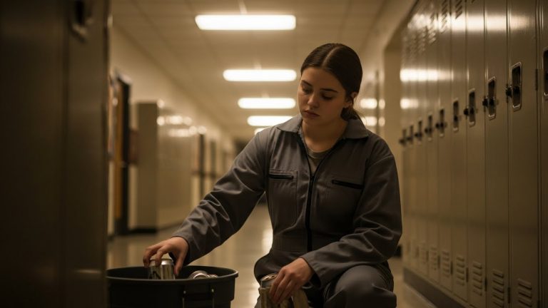 A Rich Girl Filmed The “Garbage Rat” Digging Through Trash For Likes—But When The Janitor Walked In Wearing A Suit, The School Went Silent